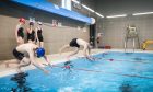 Swimmers making use of the pool at Baldragon Academy. Image: Mhairi Edwards/DC Thomson.