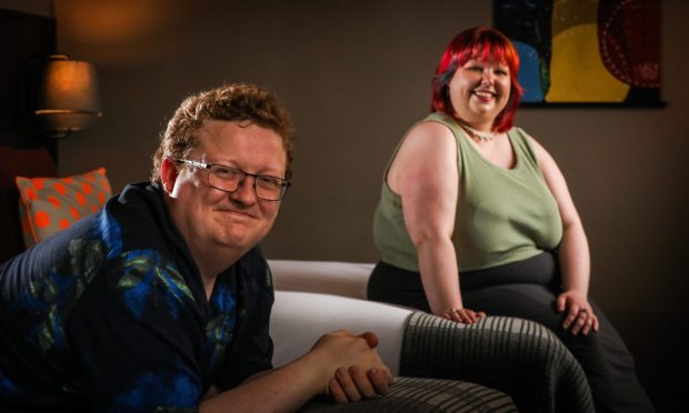 Tony Holdsworth and Maddie Bayley have been madly in love for five years - and sleeping in separate rooms for four. Image: Mhairi Edwards/DC Thomson.