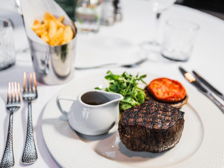 10z rump pave steak at the hotel near Glenrothes.