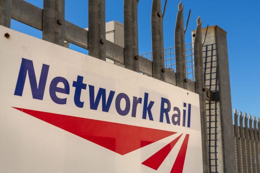 Network rail logo on sign