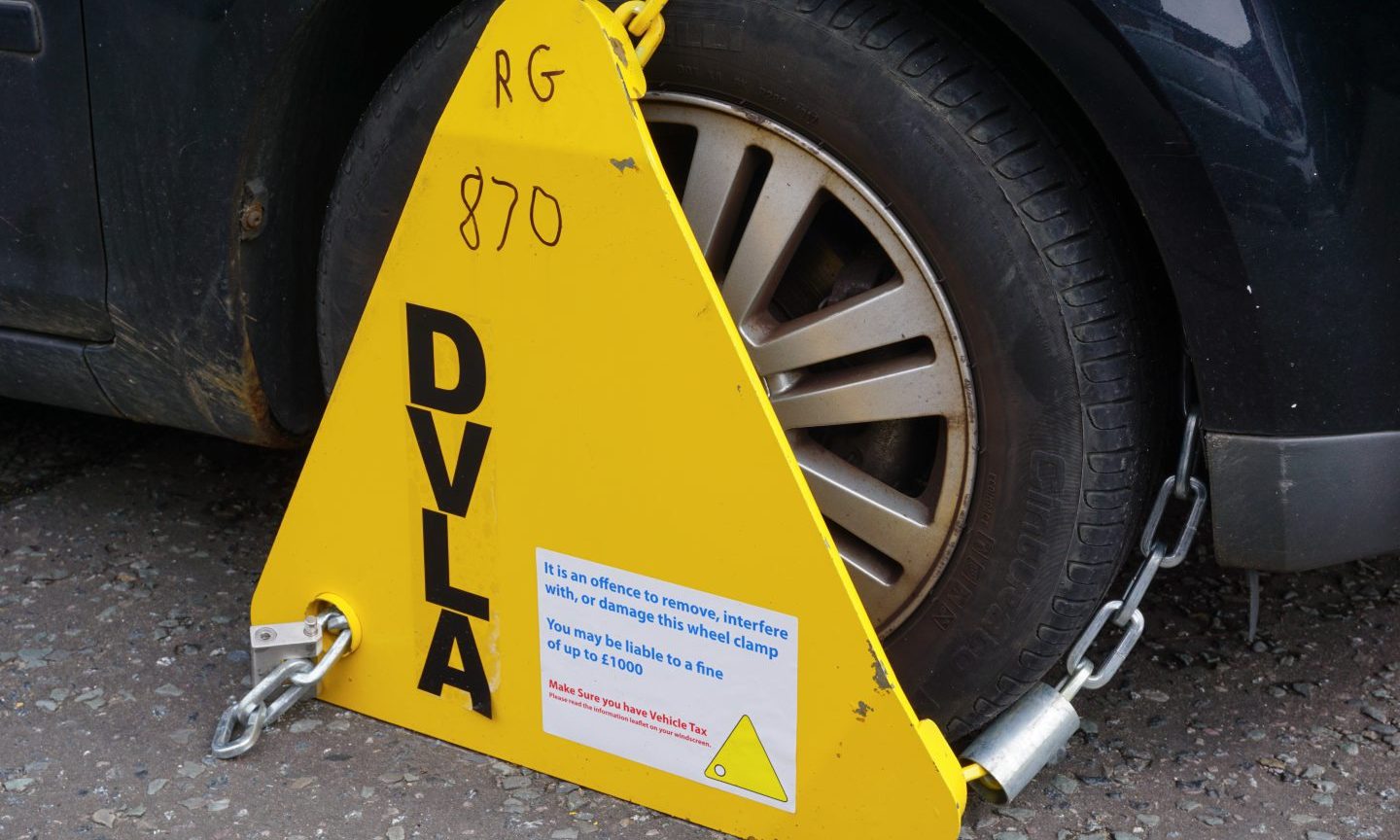 The DVLA have been clamping cars in Fife.