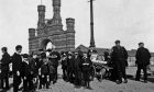 People gather during a Collection Day for the RNLI on June 2 1906 at the Royal Arch.