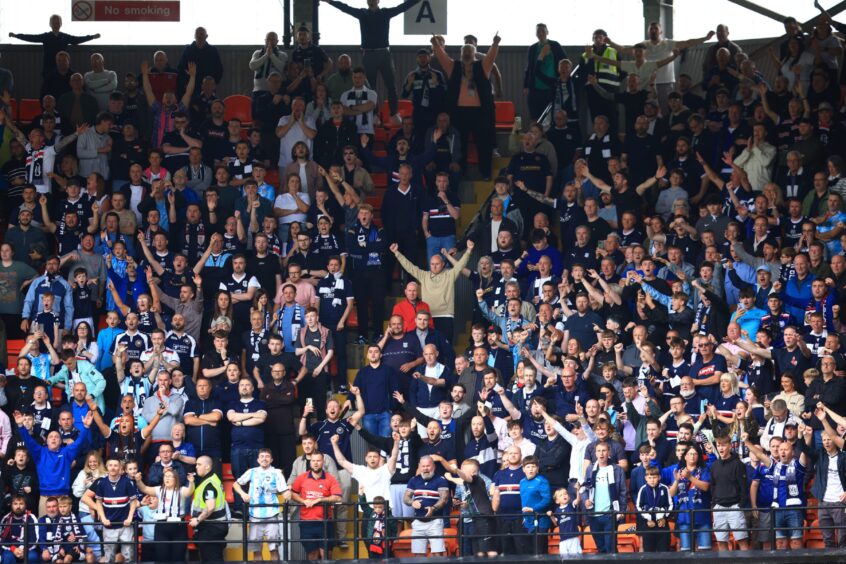 Dundee fans at Tannadice