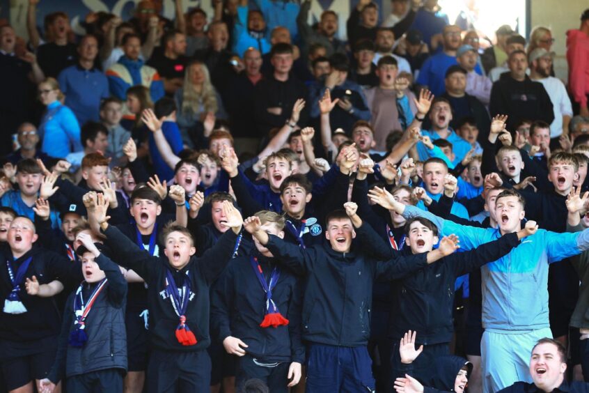 Dundee fans at Dens Park