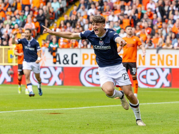 Seb Palmer-Houlden reacts after making it 1-1. Image: Alan Rennie/Shutterstock 