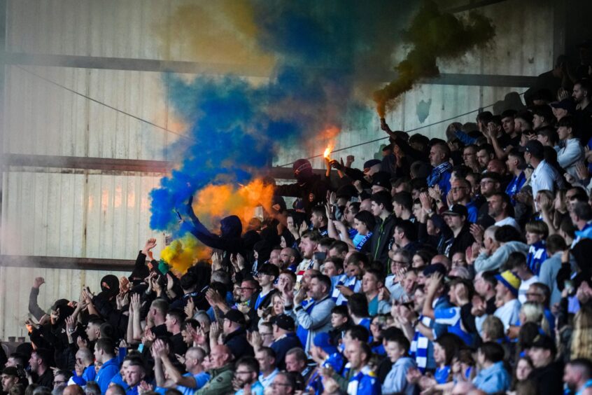 The St Johnstone fans packed out McDiarmid Park for the Aberdeen game