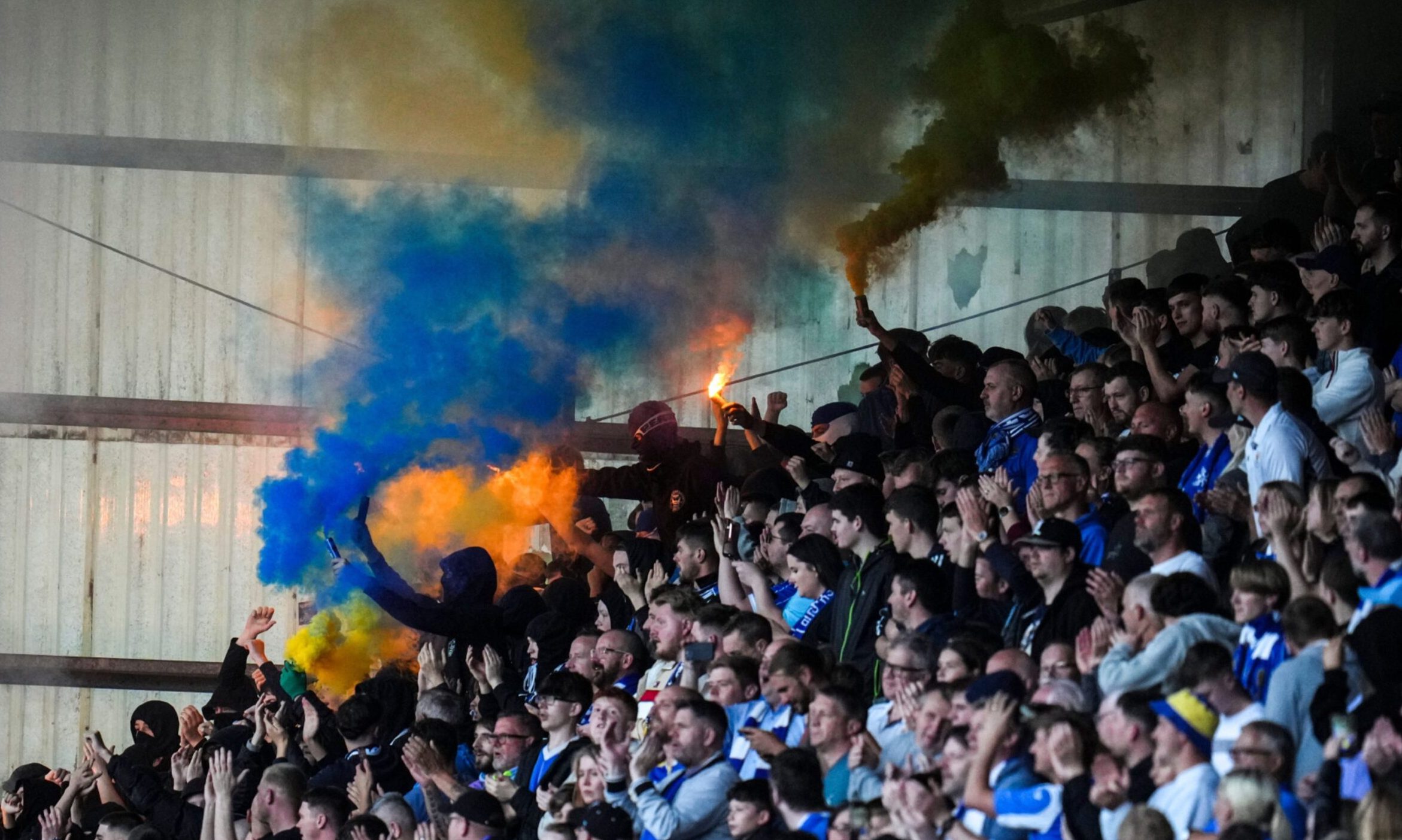 The St Johnstone fans packed out McDiarmid Park for the Aberdeen game