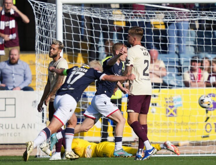 Tiffoney wheels away after opening the scoring. Image: David Young/Shutterstock