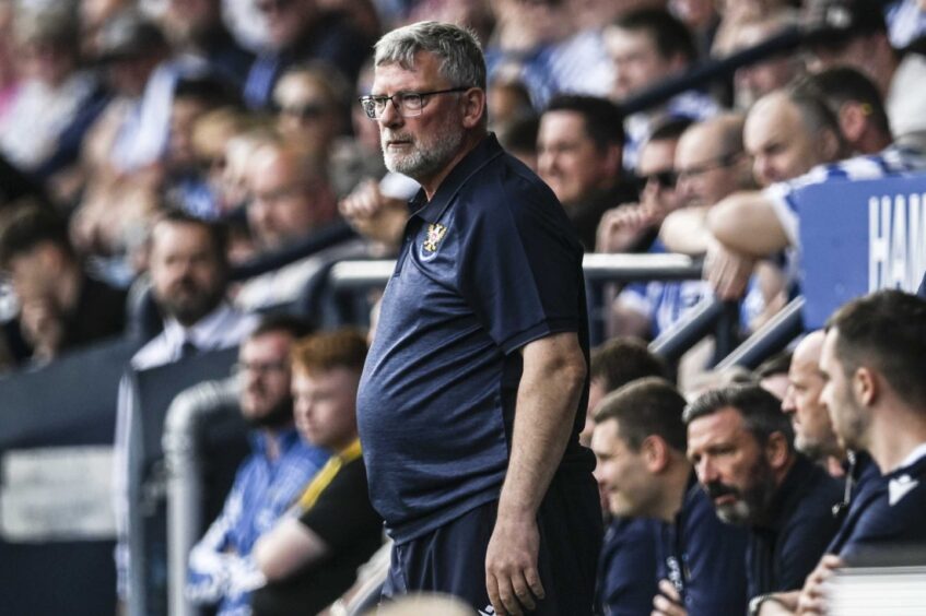 Craig Levein wasn't happy with St Johnstone's defending. 