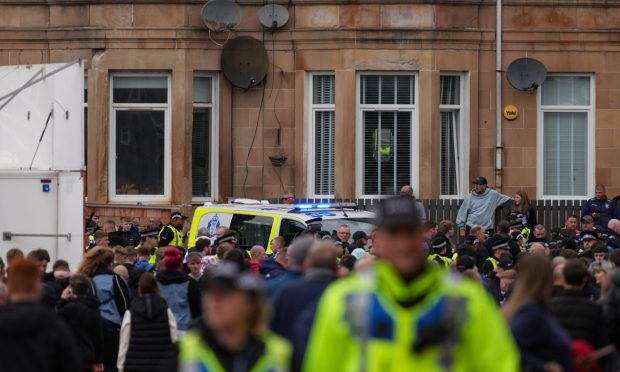 Police at Hampden