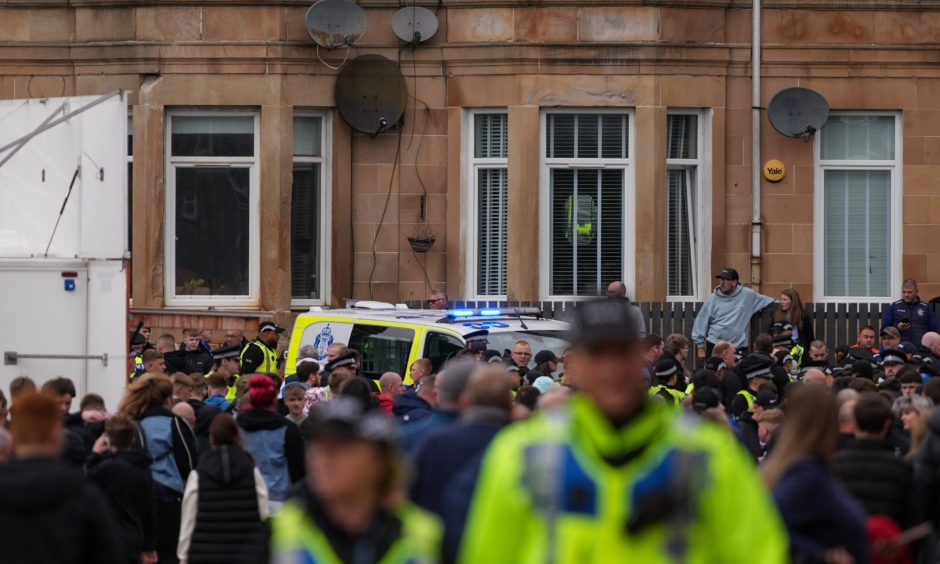 Police at Hampden