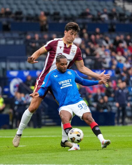 Lewis Neilson played in midfield for St Johnstone against Rangers.