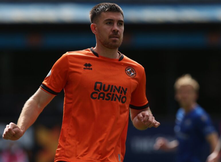 Declan Gallagher in action for Dundee United