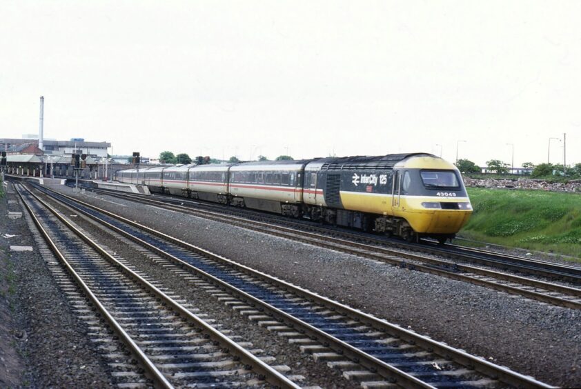 The InterCity 125, pictured leaving leaving Dundee, is a diesel train that broke records 