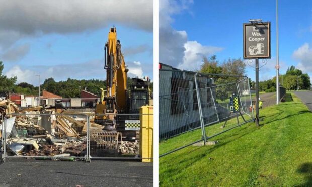 The former Cooper's Bar in Glenrothes is being demolished.