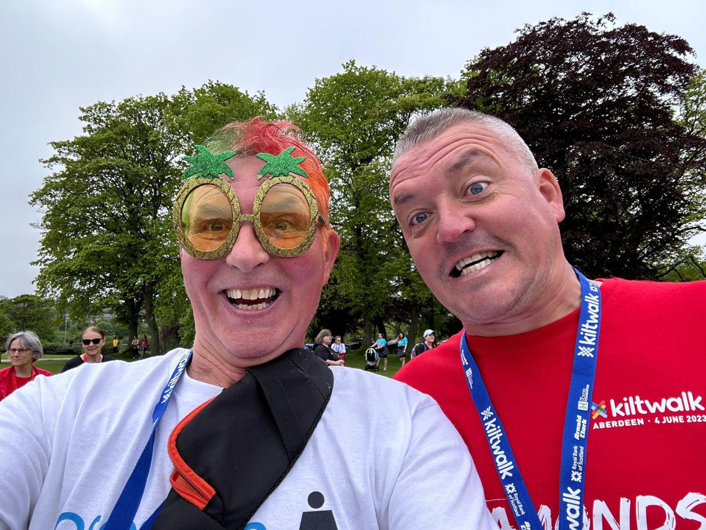 Stirling's Danny Letford at a kiltwalk event.