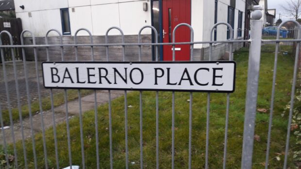 Balerno Place street sign