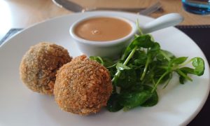 Haggis bon bons at UHI Perth's Treetops Restaurant. Image: Isla Glen/DCT