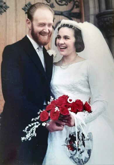 Jim and Joyce Shepherd on their wedding day in 1964.