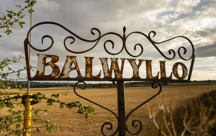 Balwyllo on the A935 Brechin to Montrose road. 