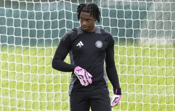 Tobi Oluwayemi in training with Celtic. Image: SNS