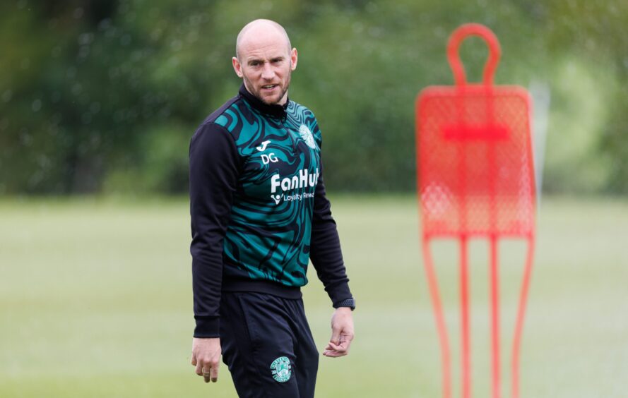 Hibs boss David Gray. Image: SNS