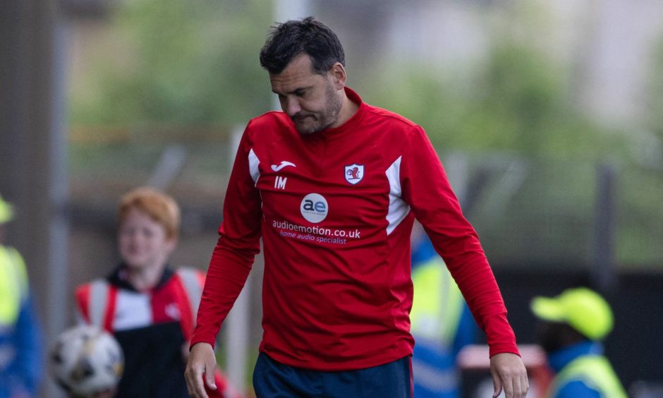 Ian Murray during his final game in charge of Raith Rovers.