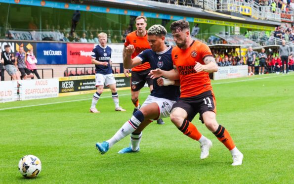 Ethan Ingram and Will Ferry do battle in the first meeting between Dundee and Dundee United