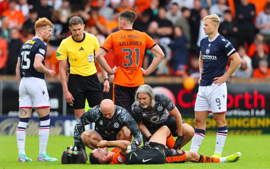 Vicko Sevelj, pictured, was injured against Dundee.