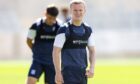 Scott Tiffoney during Dundee's open training session at Dens Park. Image: Ewan Bootman/SNS