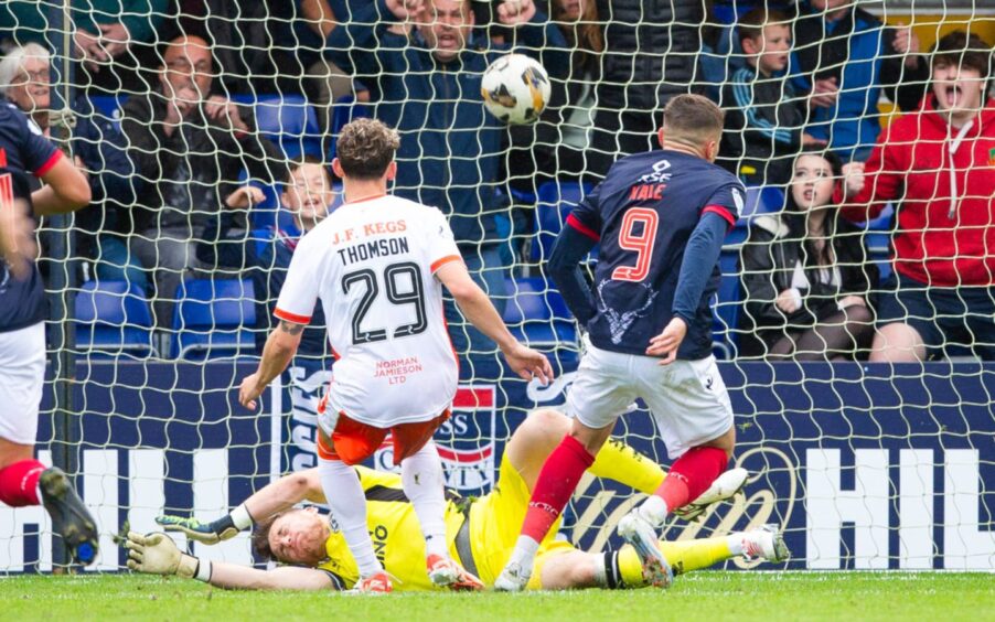 Ross County's Ronan Hale fires home the leveller