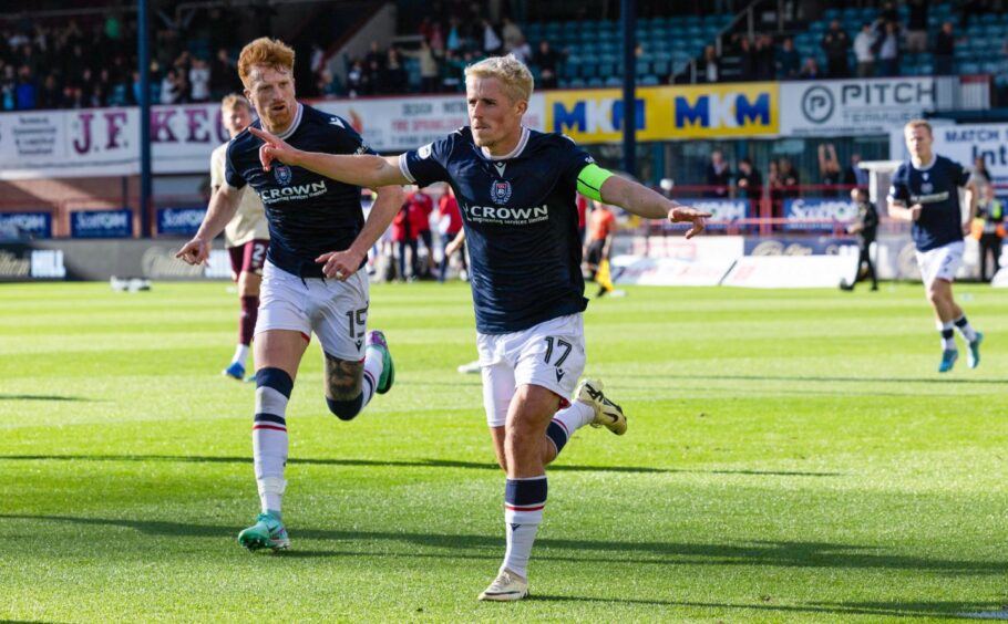 Luke McCowan grabbed his second goal of the season from the spot. Image: SNS