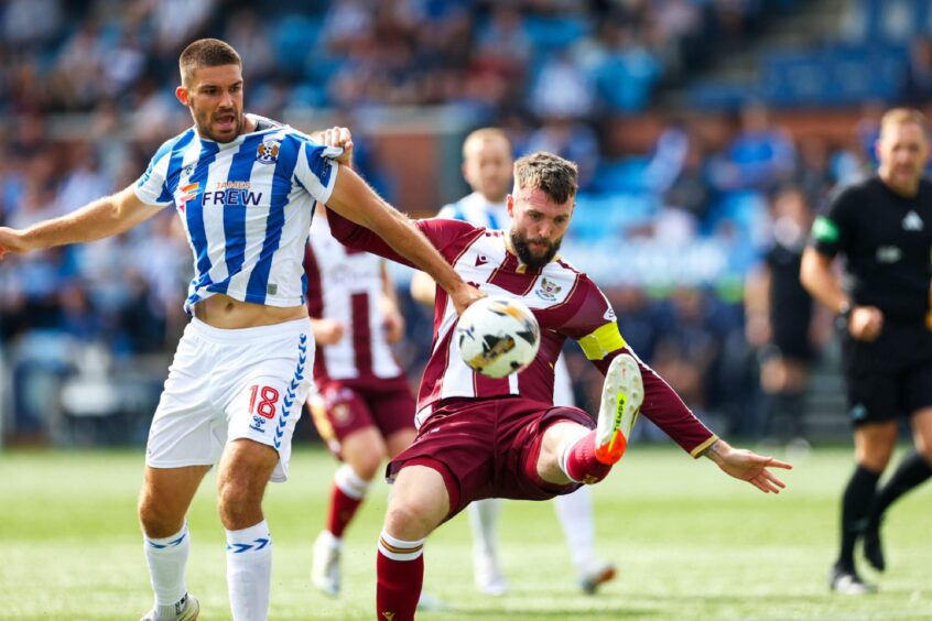 Kyle Cameron in action against Kilmarnock.