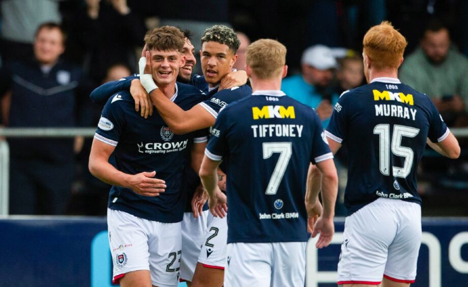 Seb Palmer-Houlden got Dundee off to a quick start against Airdrieonians. Image: SNS