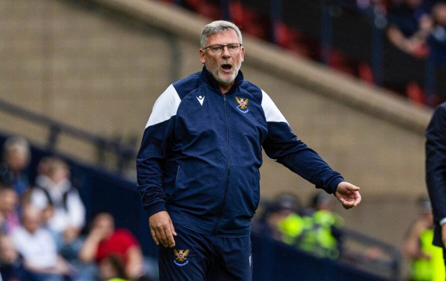 Former St Johnstone manager, Craig Levein on the touchline.
