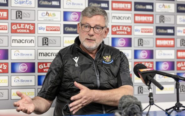 St Johnstone manager, Craig Levein.