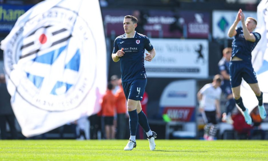 Paul Hanlon making his debut for Raith Rovers against Ayr United.