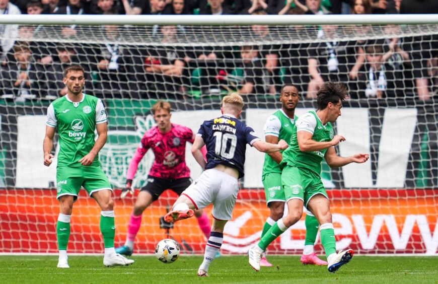 Lyall Cameron saw a first-half goal chopped off for offside. Image: Simon Wootton/SNS