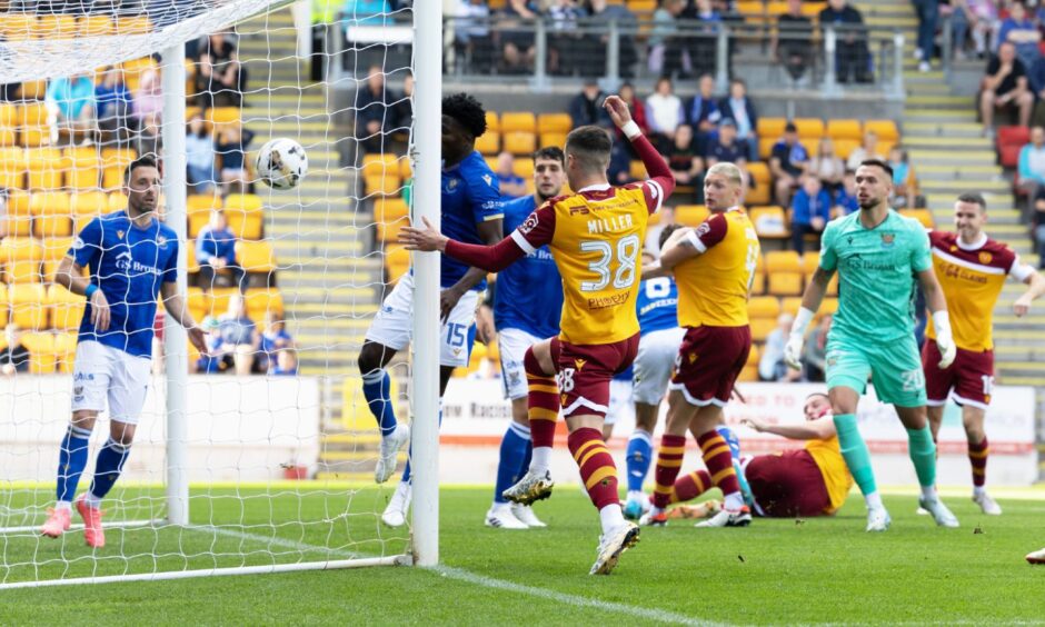 Motherwell's winning goal. 