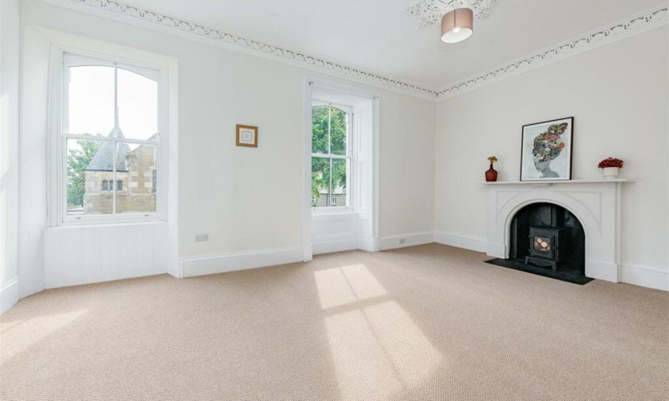 Main bedroom/living room in Broughty Ferry villa.