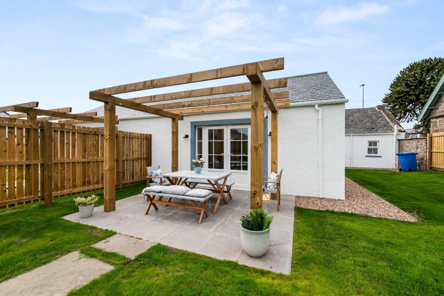 The garden patio.