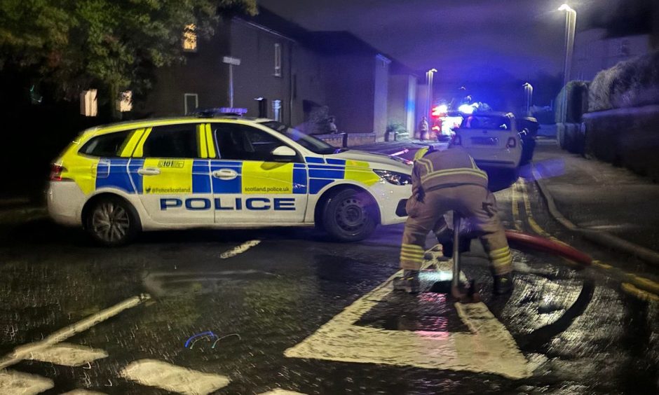 Car fire on Fyffe Street, Dundee