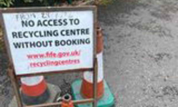 A booking system at Dalgety Bay recycling centre is unpopular