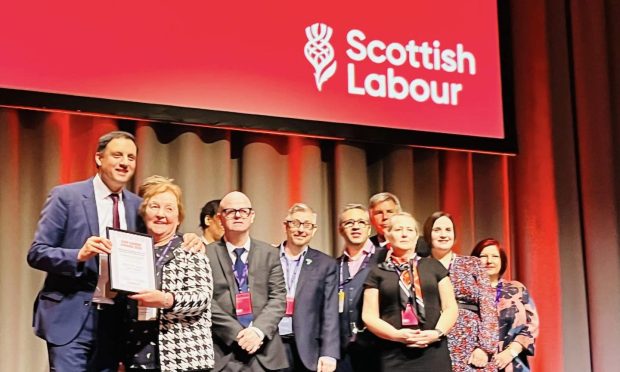 Eleanor Haggett with Scottish Labour leader Anas Sarwar. Image: Supplied.