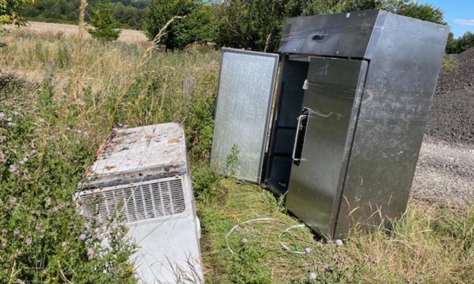 Two freezers dumped in Carse of Gowrie.