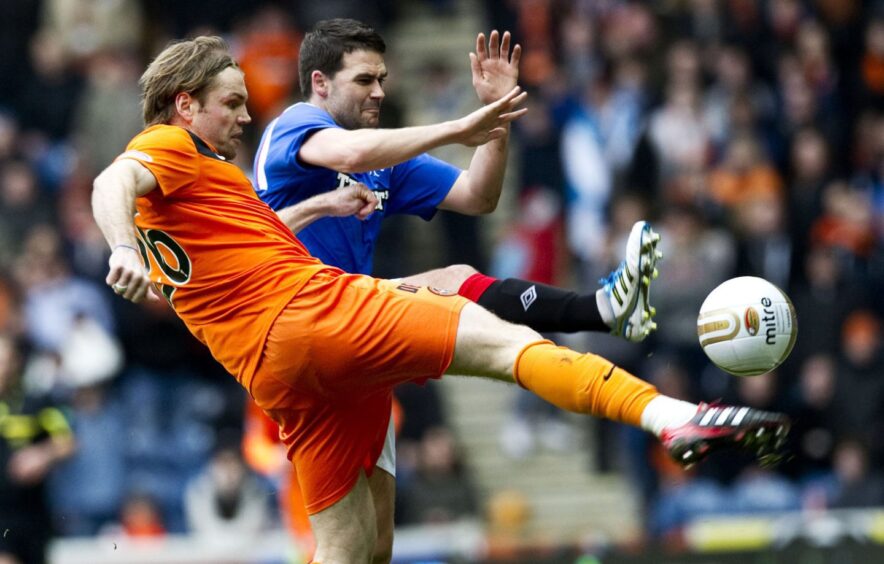 David Healy in action for Rangers against Dundee United in 2012.