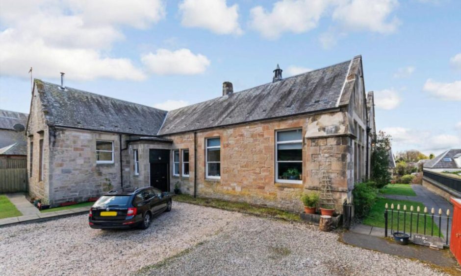 Gravelled driveway at Dunblane house.