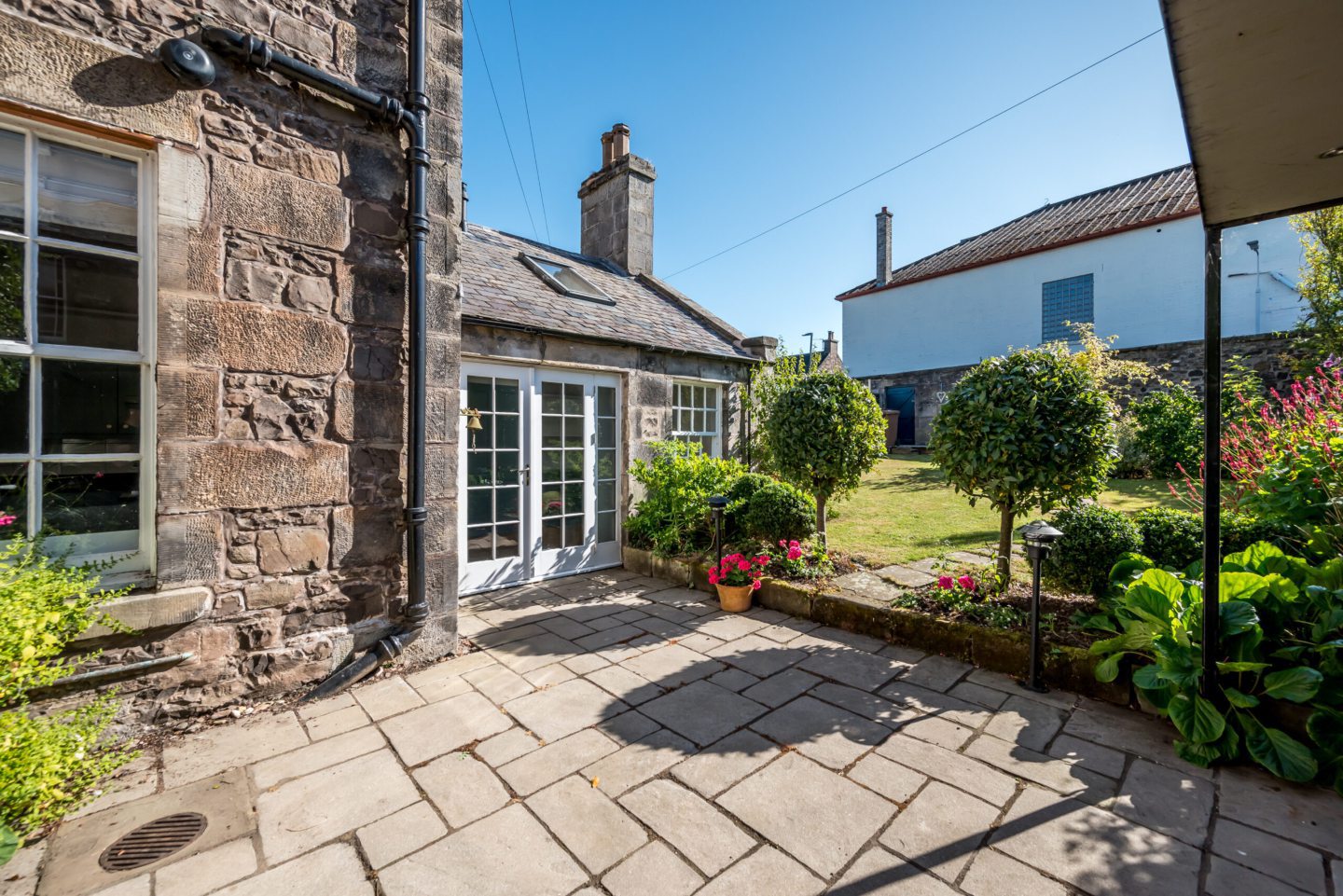 A patio in the garden.