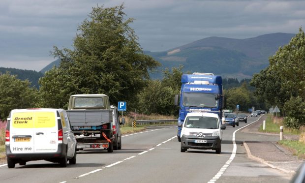 A9 between the Tay Crossing and Ballinluig. Image: DC Thomson