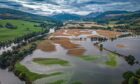 Aberfeldy covered in flood water from the River Tay